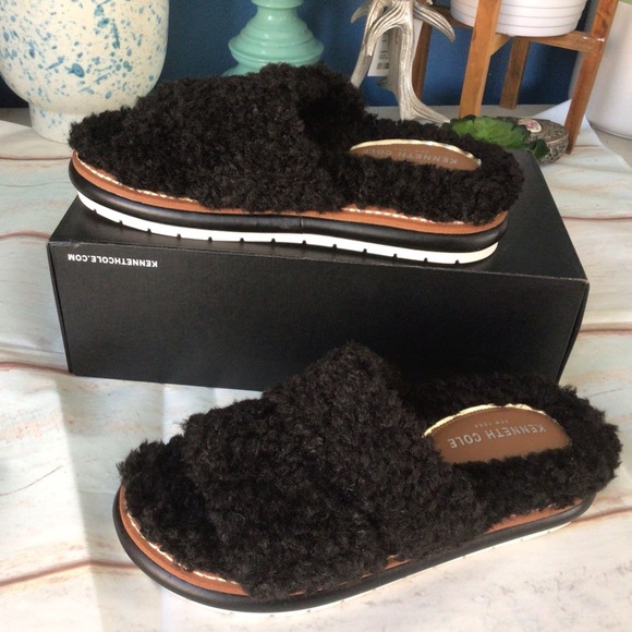 Marc Fisher Fuzzy Sandals - Picture 5 of 8